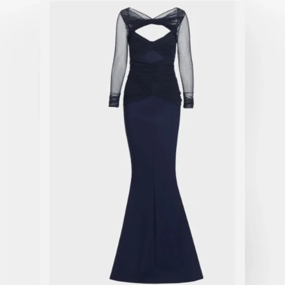 Chiara Boni La Petit Robe Blue Notte Gown NWT Size 52 (US size 16) - Picture 3 of 4